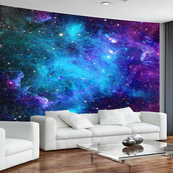 1pc Super Large Size Galaxy and Starry Sky Tapestry, Landscape Polyster Tapestry, Wall Hanging For  Living Room Bedroom Office Home Decor/Room Decor/Party Deco, Live Streaming Background, With Free Installation Package - Image 3