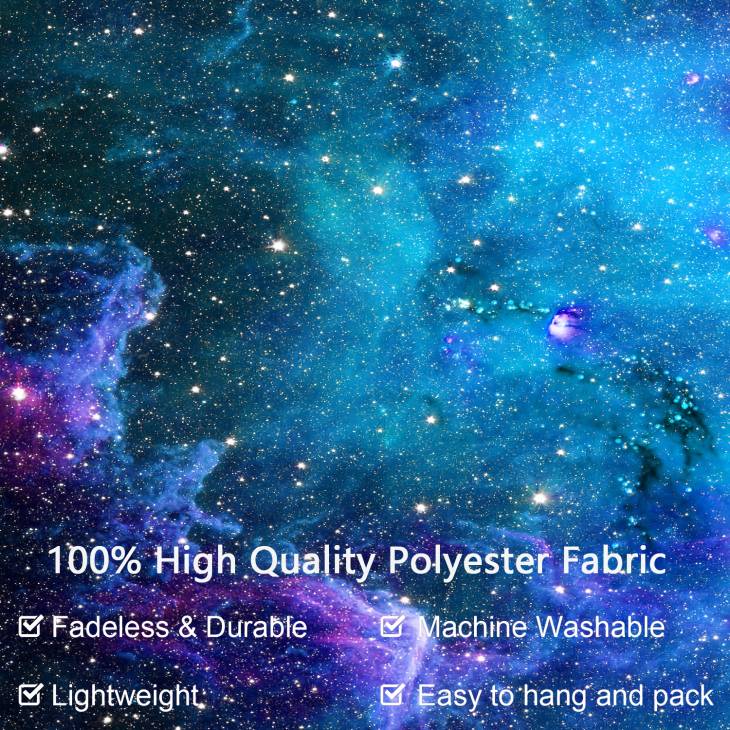 1pc Super Large Size Galaxy and Starry Sky Tapestry, Landscape Polyster Tapestry, Wall Hanging For  Living Room Bedroom Office Home Decor/Room Decor/Party Deco, Live Streaming Background, With Free Installation Package - Image 10