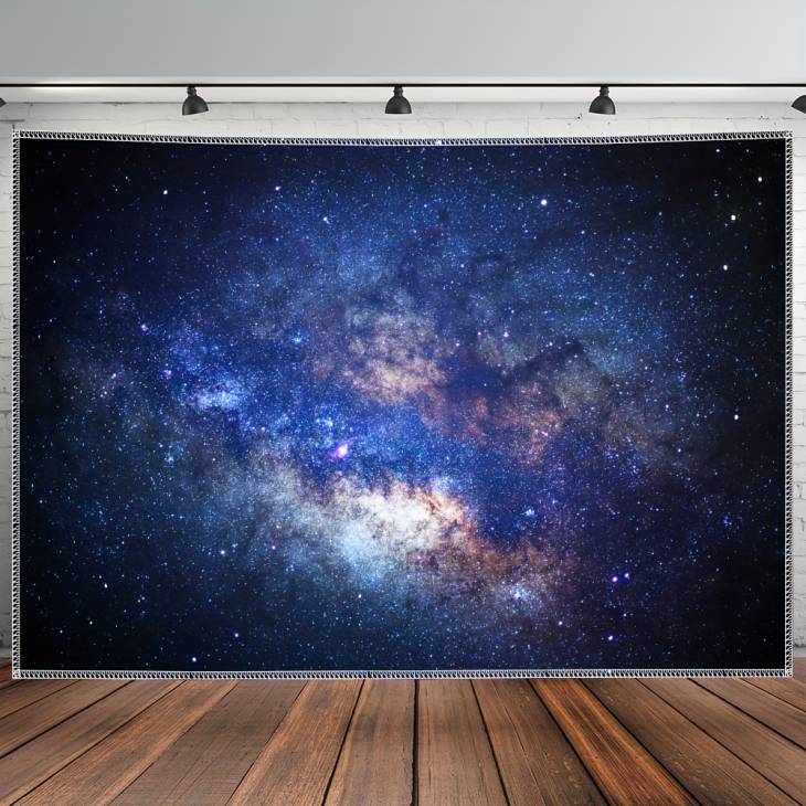 Stellar Scintillation Landscape Tapestry - Ultra Large Polyester Wall Hanging for Living Room, Bedroom, Office, and Party Decor with Free Hanging Clips - Image 9