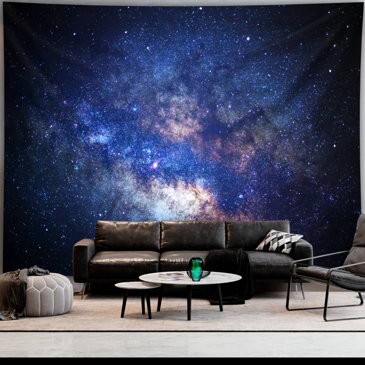 Stellar Scintillation Landscape Tapestry - Ultra Large Polyester Wall Hanging for Living Room, Bedroom, Office, and Party Decor with Free Hanging Clips - Image 4