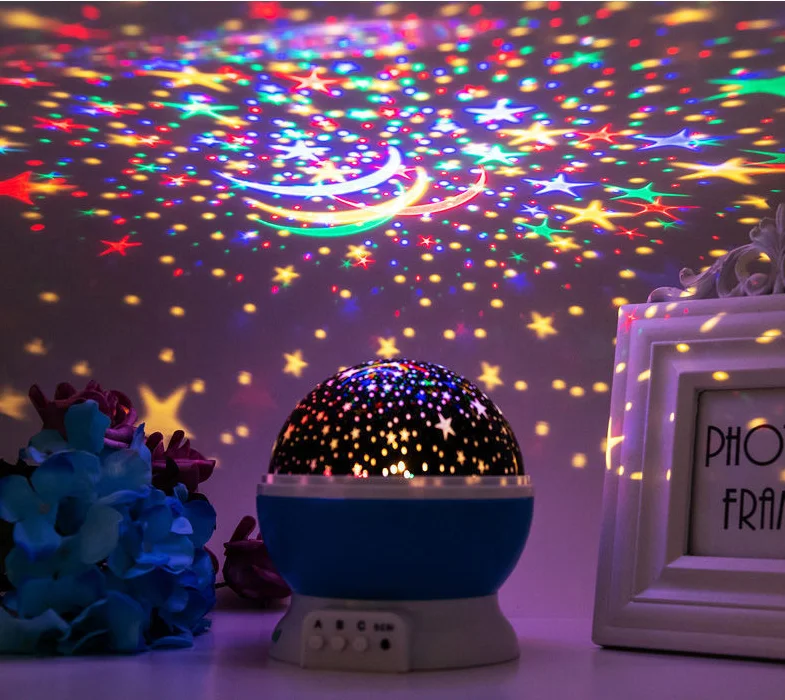 Night Lamp Projector Starry Sky Night Light Projector Baby Lamp Decor Rotating Starry Nursery Moon Galaxy Projector Table Light