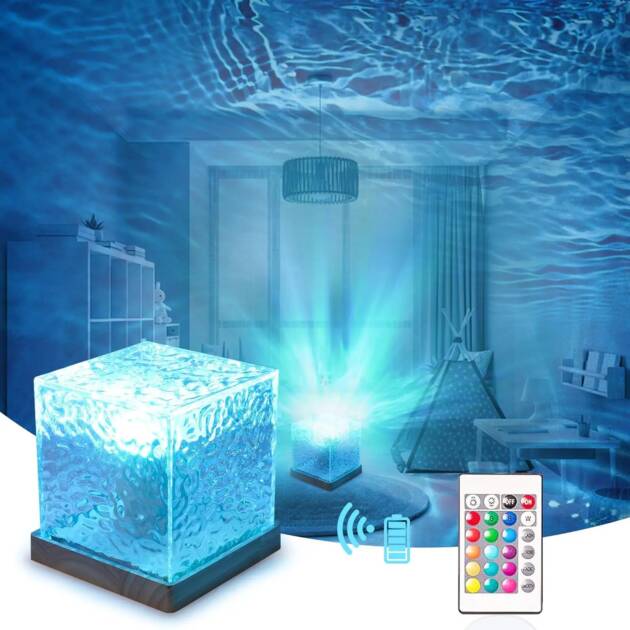 16 Color Portable Crystal Desk Lamp RGB Color Changing Night Light,Touch Lamp Night Light for Kids Nursery Home Decor