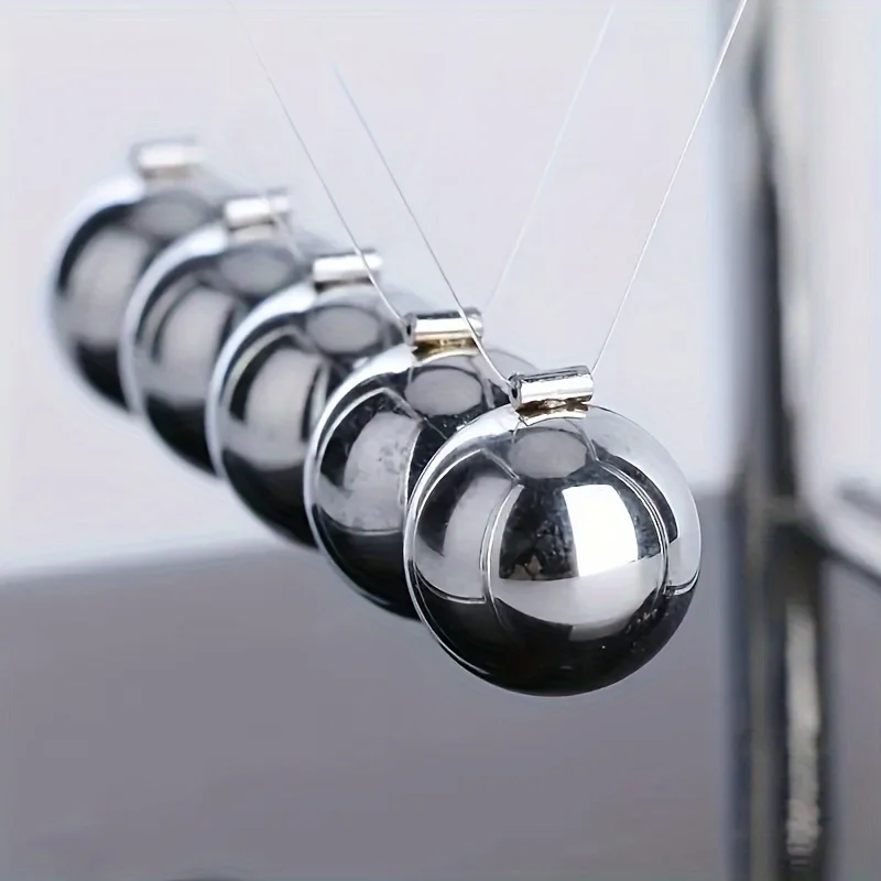 Classic Newtons Cradle Metal Desktop Ornament Black White Sphere Office Home Decor Desk Decoration for Living Room Bedroom Study Classic Newtons Cradle Metal Desktop Ornament Black White Sphere Office Home Decor Desk Decoration for Living Room Bedroom Study