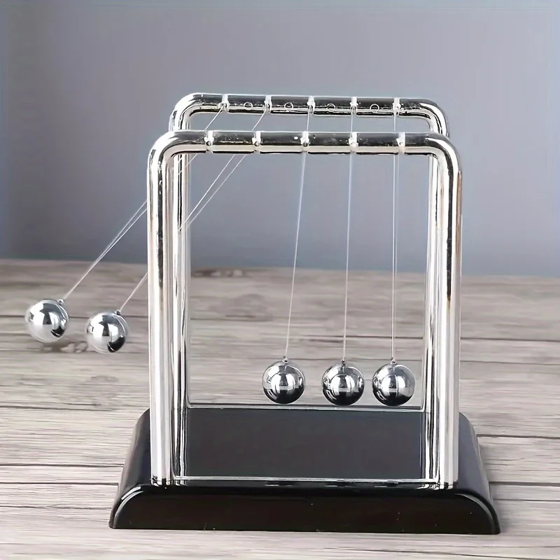 Classic Newtons Cradle Metal Desktop Ornament Black White Sphere Office Home Decor Desk Decoration for Living Room Bedroom Study Classic Newtons Cradle Metal Desktop Ornament Black White Sphere Office Home Decor Desk Decoration for Living Room Bedroom Study