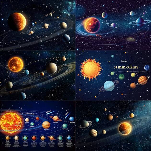 Solar System Poster Canvas Print Space Planet Wall Art Painting Suitable for Home Living Room Decoration