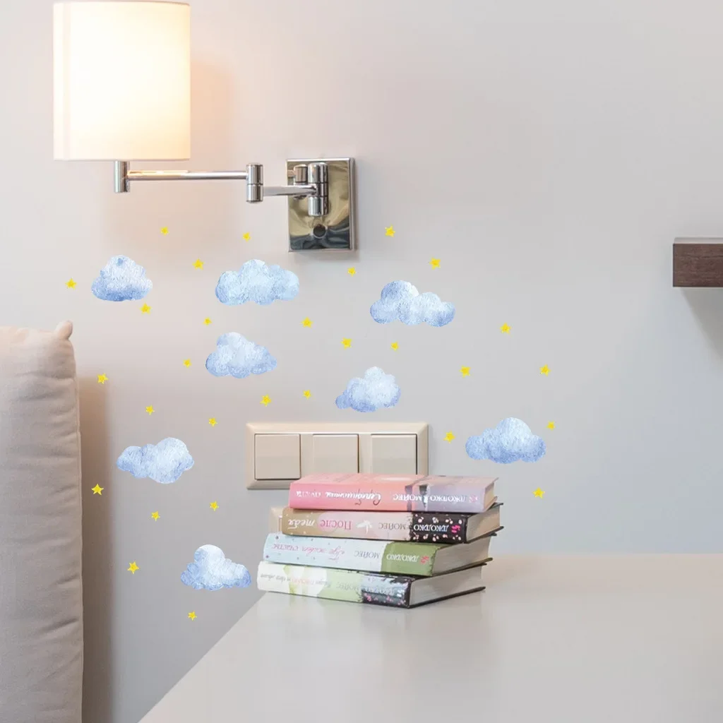 Clouds Cute Stars Luminous Beautify Stickers Children's Room Decoration Cartoon Stickers Home Decoration Stickers Posters