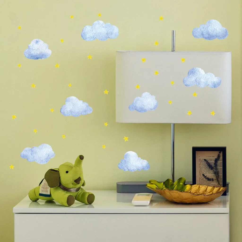 Clouds Cute Stars Luminous Beautify Stickers Children's Room Decoration Cartoon Stickers Home Decoration Stickers Posters