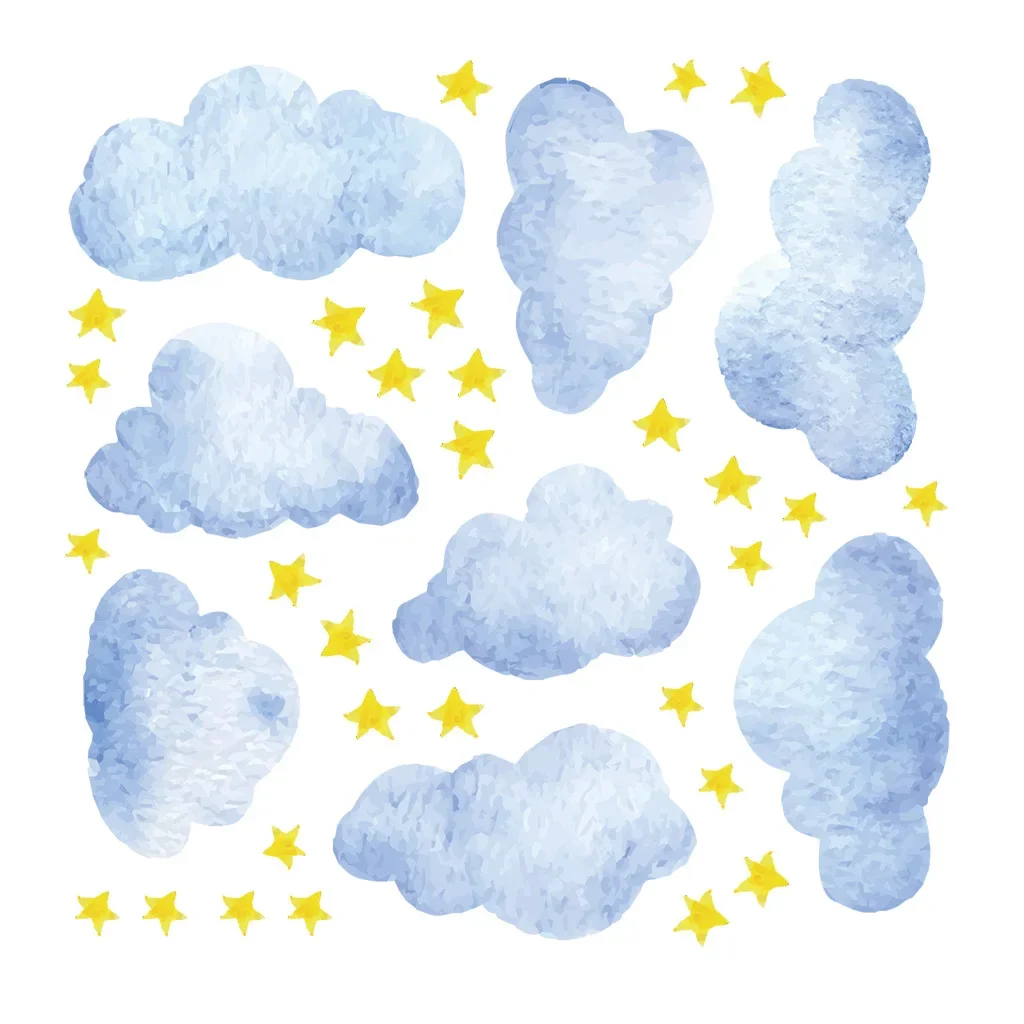Clouds Cute Stars Luminous Beautify Stickers Children's Room Decoration Cartoon Stickers Home Decoration Stickers Posters