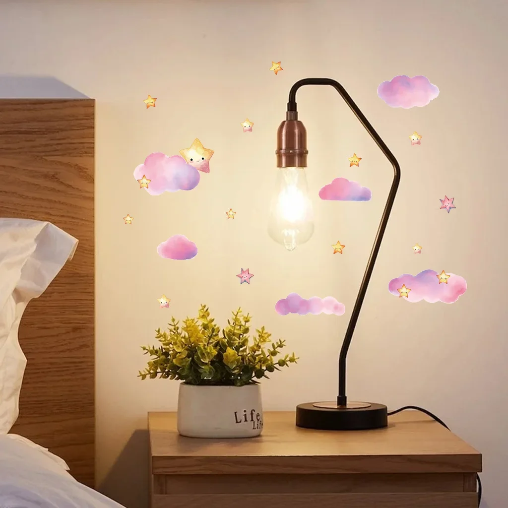 Clouds Cute Stars Luminous Beautify Stickers Children's Room Decoration Cartoon Stickers Home Decoration Stickers Posters