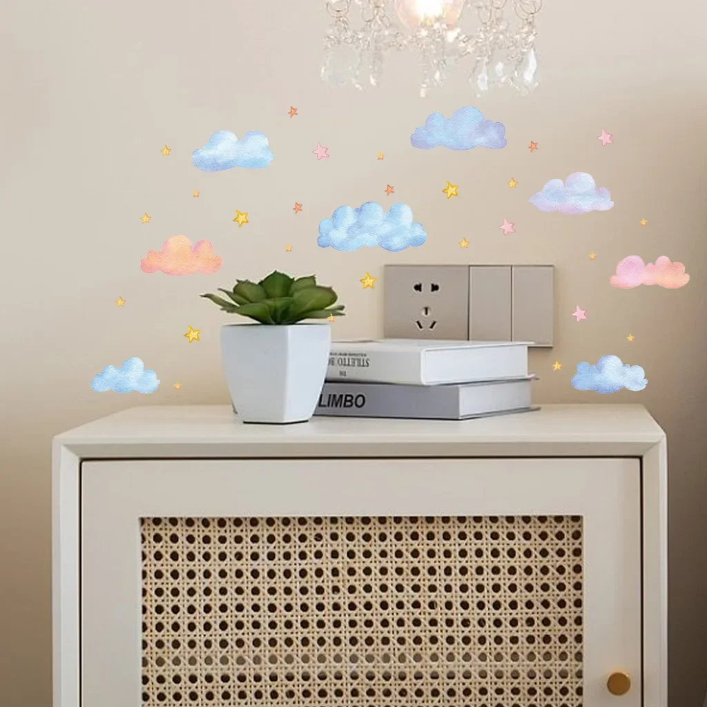 Clouds Cute Stars Luminous Beautify Stickers Children's Room Decoration Cartoon Stickers Home Decoration Stickers Posters