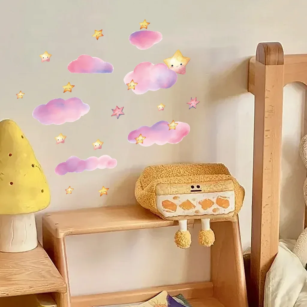 Clouds Cute Stars Luminous Beautify Stickers Children's Room Decoration Cartoon Stickers Home Decoration Stickers Posters