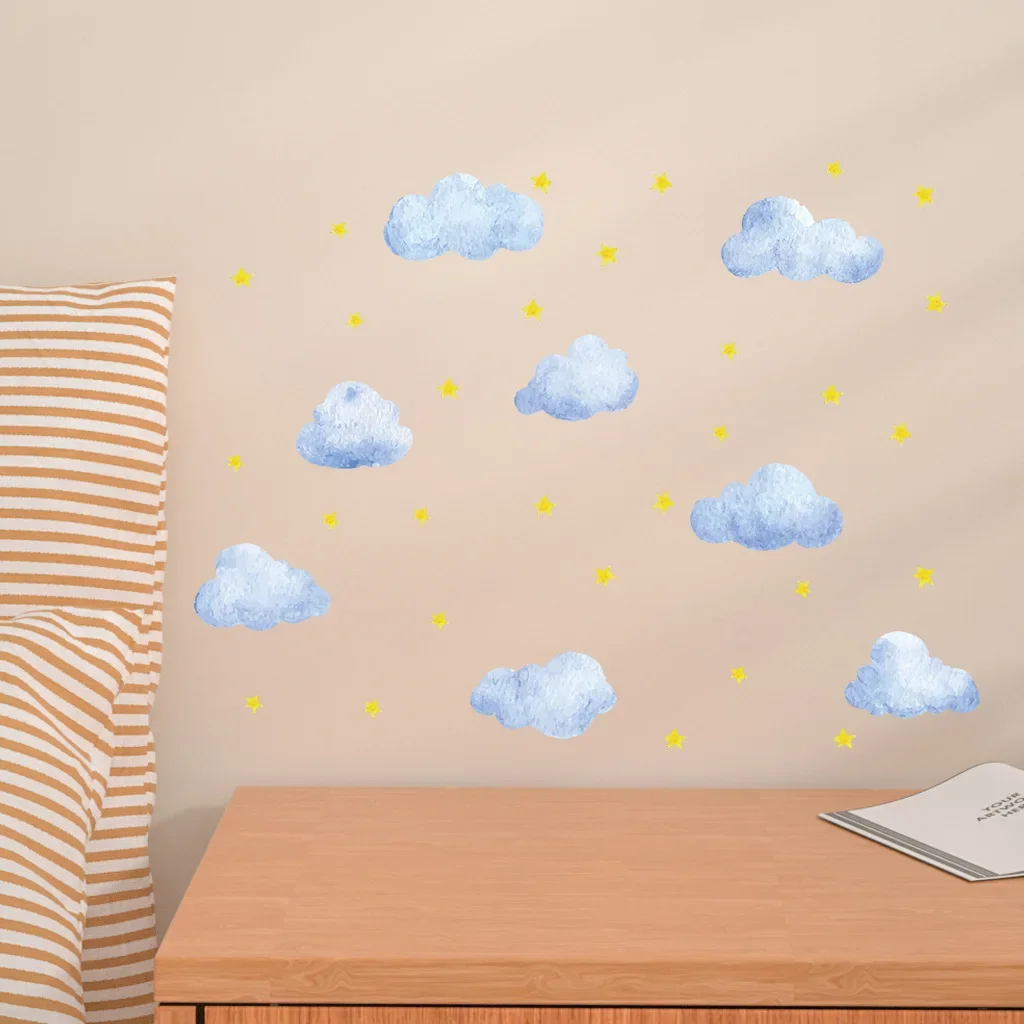 Clouds Cute Stars Luminous Beautify Stickers Children's Room Decoration Cartoon Stickers Home Decoration Stickers Posters