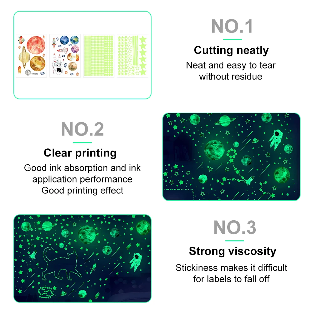 2025 New Luminous 3D Stars Creative Wall Stickers Modern Wall Art Glowing Planet Spaceship Wall Decals DIY Kids Room Decor 2025 New Luminous 3D Stars Creative Wall Stickers Modern Wall Art Glowing Planet Spaceship Wall Decals DIY Kids Room Decor