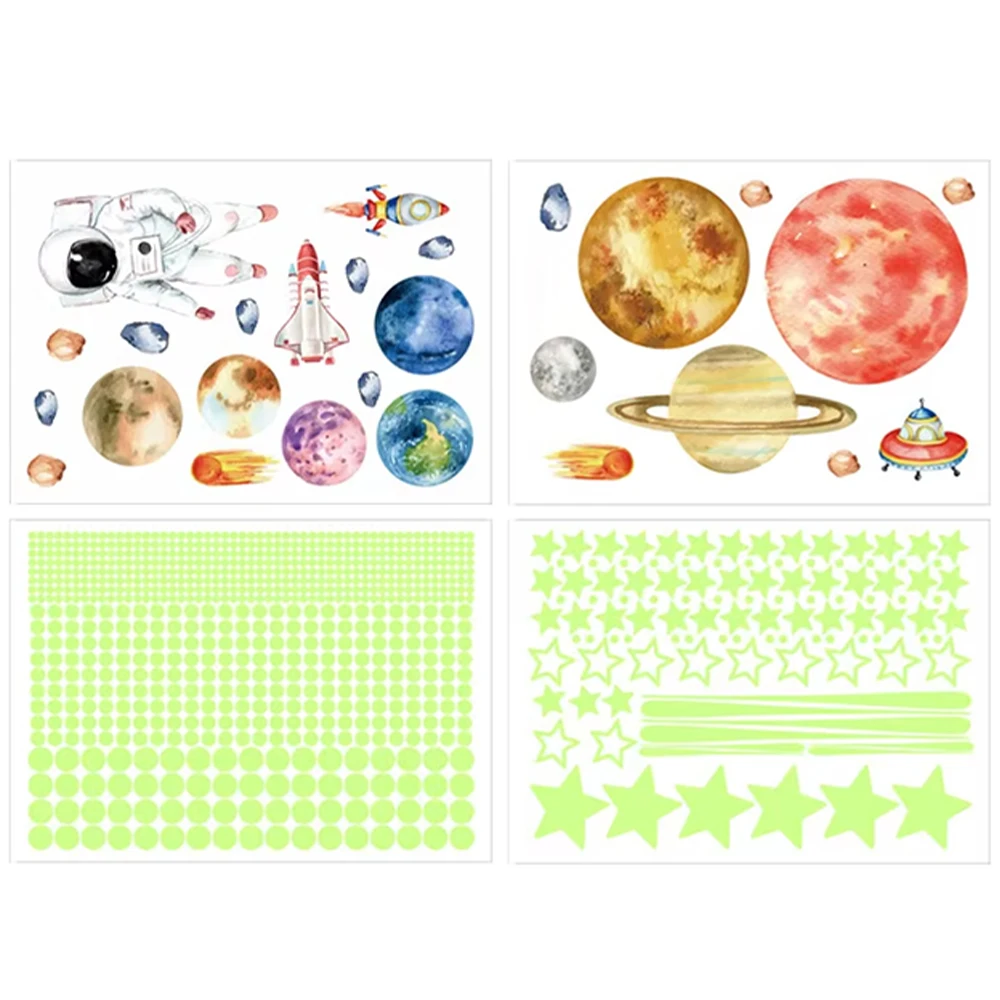 2025 New Luminous 3D Stars Creative Wall Stickers Modern Wall Art Glowing Planet Spaceship Wall Decals DIY Kids Room Decor 2025 New Luminous 3D Stars Creative Wall Stickers Modern Wall Art Glowing Planet Spaceship Wall Decals DIY Kids Room Decor