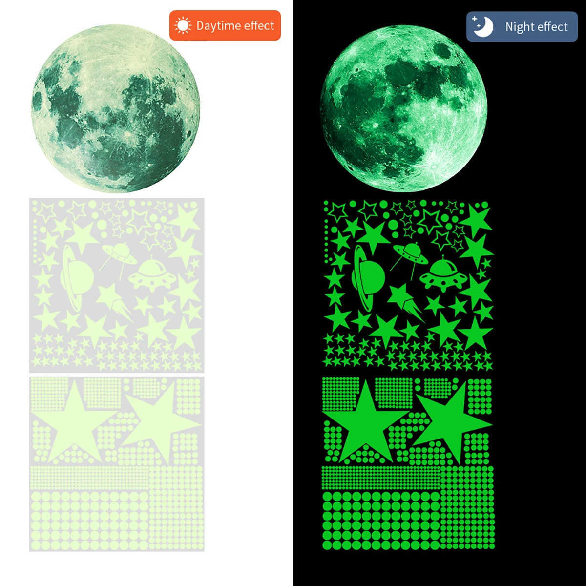 947Pcs Glow in The Dark Stars Stickers Luminous Moon Planet Spaceship Wall Decals Fluorescent Star Ceiling Sticker for Home 947Pcs Glow in The Dark Stars Stickers Luminous Moon Planet Spaceship Wall Decals Fluorescent Star Ceiling Sticker for Home