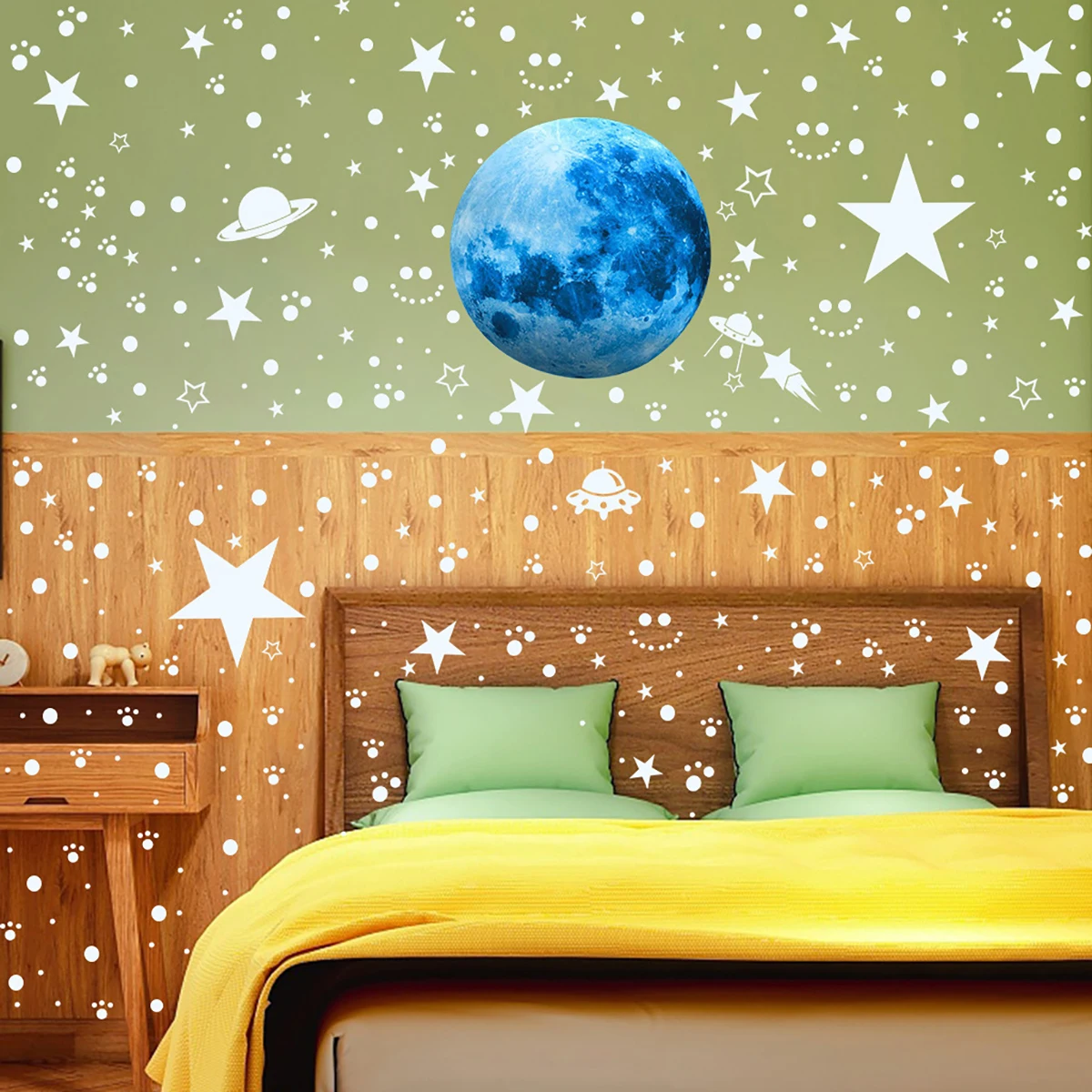947Pcs Glow in The Dark Stars Stickers Luminous Moon Planet Spaceship Wall Decals Fluorescent Star Ceiling Sticker for Home 947Pcs Glow in The Dark Stars Stickers Luminous Moon Planet Spaceship Wall Decals Fluorescent Star Ceiling Sticker for Home