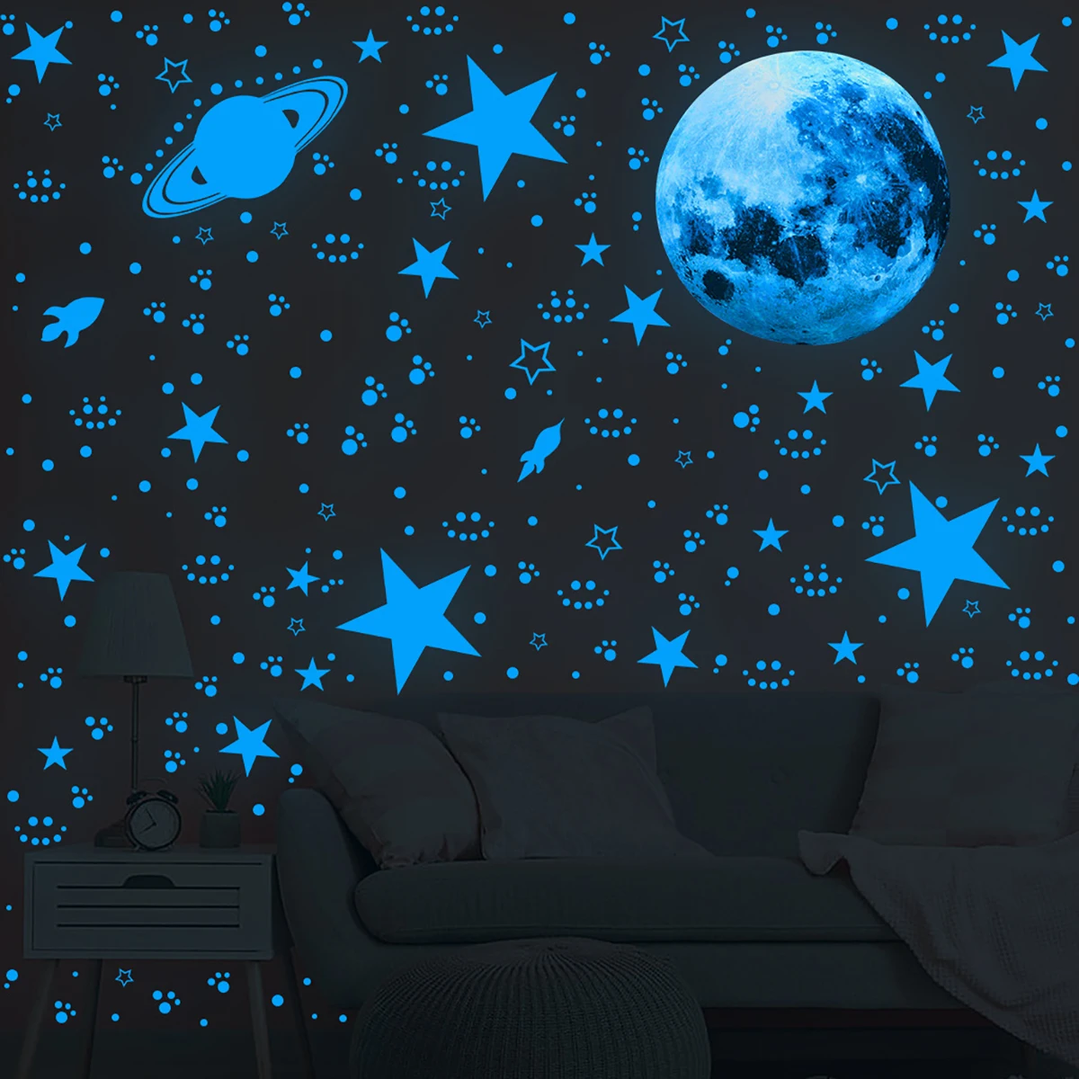 947Pcs Glow in The Dark Stars Stickers Luminous Moon Planet Spaceship Wall Decals Fluorescent Star Ceiling Sticker for Home 947Pcs Glow in The Dark Stars Stickers Luminous Moon Planet Spaceship Wall Decals Fluorescent Star Ceiling Sticker for Home