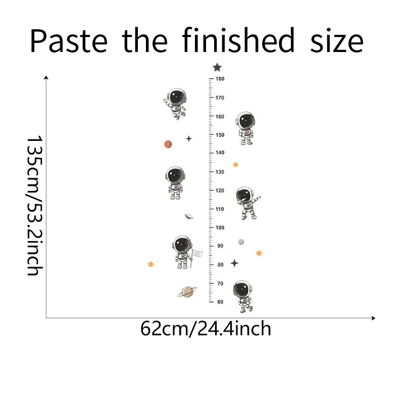 Cartoon Astronaut Height Posted on Children's Bedroom Porch Wall Beautifying Decorative Wall Stickers Self-adhesive Cartoon Astronaut Height Posted on Children's Bedroom Porch Wall Beautifying Decorative Wall Stickers Self-adhesive