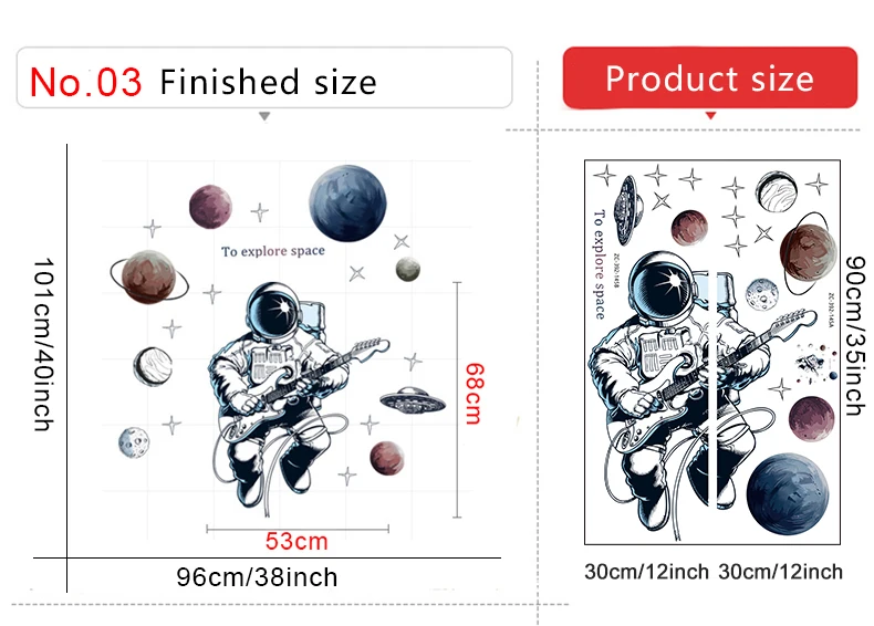 Astronaut Wall Stickers for Kids Room Nursery Kindergarten Decor Art Remvable PVC Tile Decals DIY Posters Murals Home Decoration Astronaut Wall Stickers for Kids Room Nursery Kindergarten Decor Art Remvable PVC Tile Decals DIY Posters Murals Home Decoration
