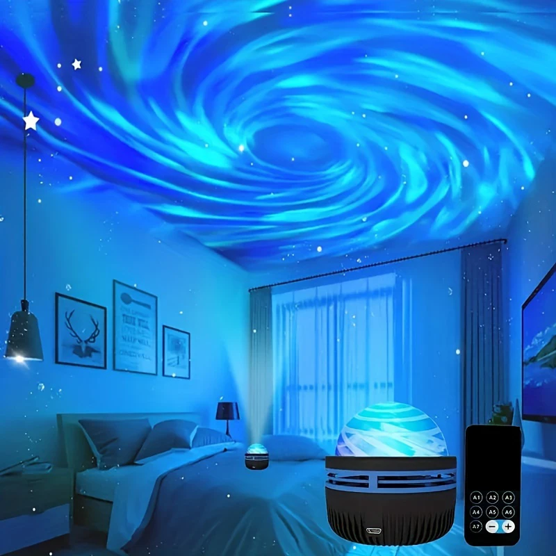 LED Galaxy Projection Light, 2-in-1 Northern Light Projector, Bedroom Night Light, Children's Room Decoration, Party Decoration - Image 3