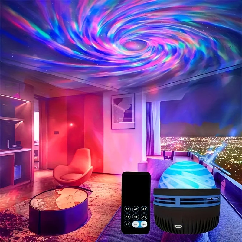 LED Galaxy Projection Light, 2-in-1 Northern Light Projector, Bedroom Night Light, Children's Room Decoration, Party Decoration - Image 4
