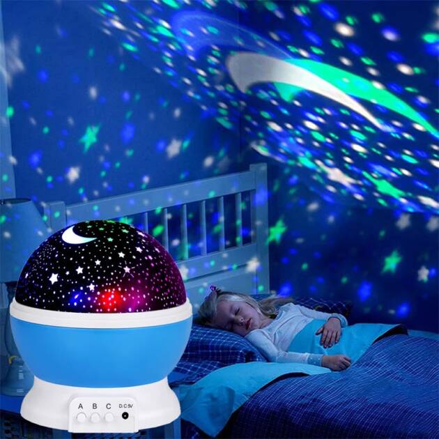 Starry Sky Projector Night Light Projector Baby Lamp Decor Rotating Starry Nursery Moon Galaxy Projector Table Night Lamp