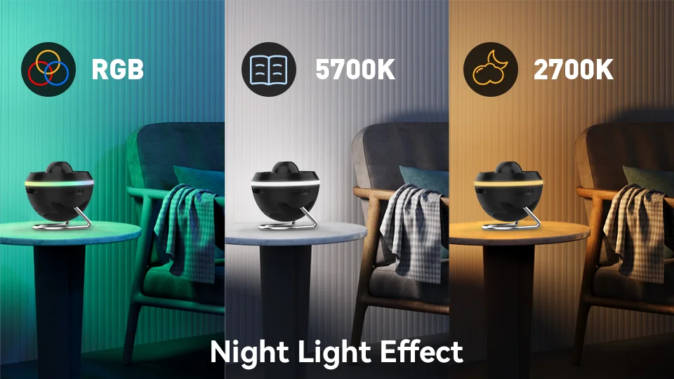 12 IN 1 Galaxy Star Projector with Meteor Ultra Clear Night Light Lamp Rotary Space Ball Planetarium Projector Lights for Kids G