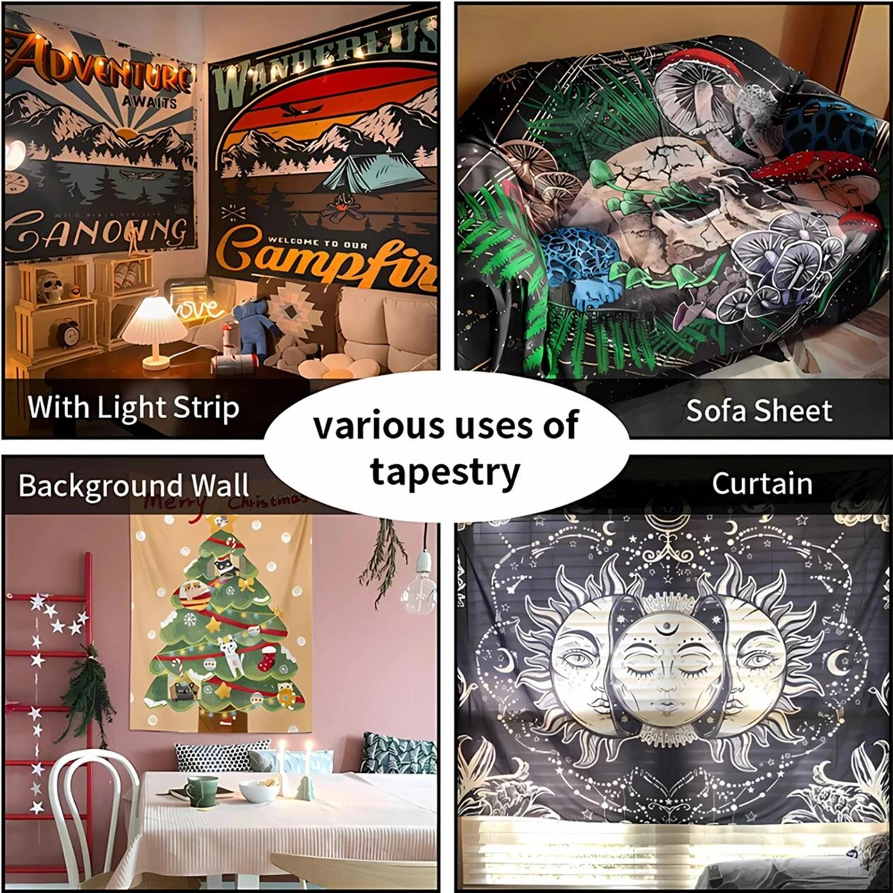 Planet UV Reactive Tapestry Galaxy Space Tapestry for Hippie Room Decor Aesthetic Psychedelic Home Wall Decor Boho Ceiling Decor