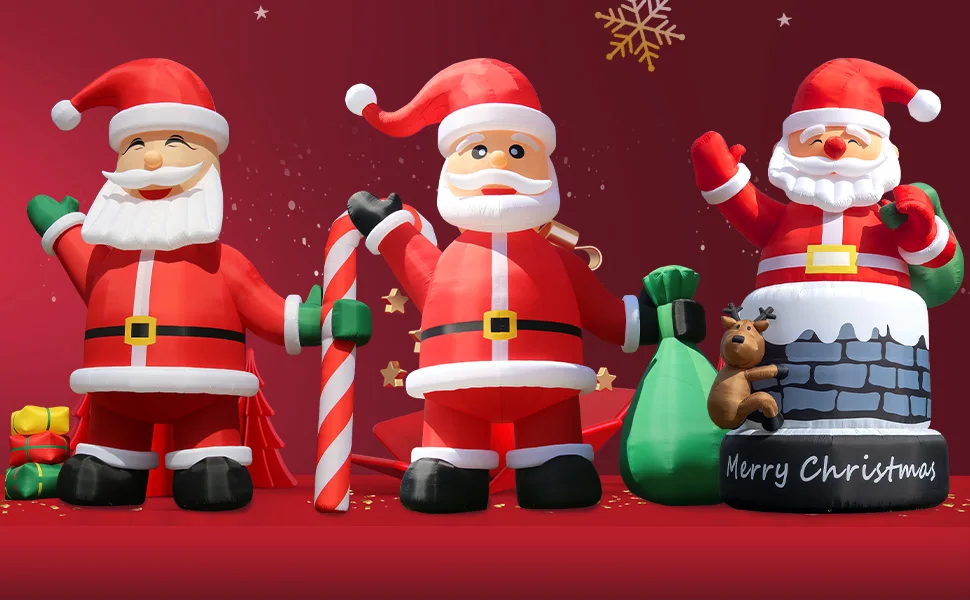 2024 Hot Sale Large Christmas Promotion Pvc Inflatable Snow Globe Photo Booth Christmas Ornaments Ball For Outdoor Decoration