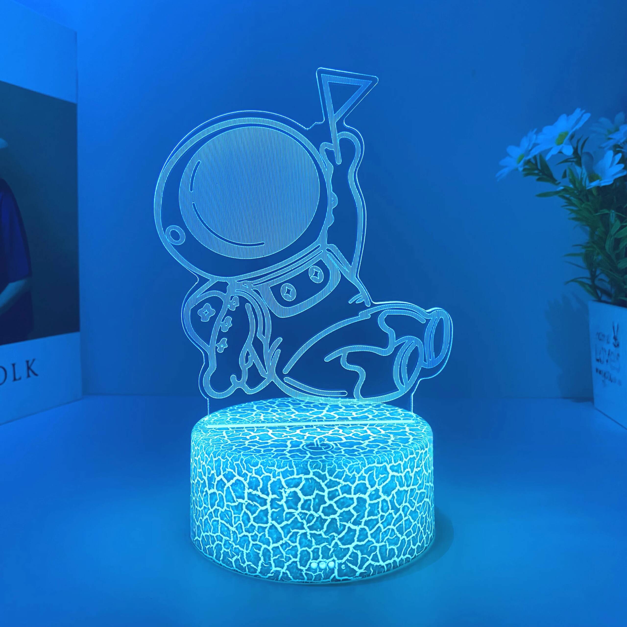 1pcs space astronaut 3D nightlight, USB interface, bedroom atmosphere light, birthday, holiday gift table light for friends.