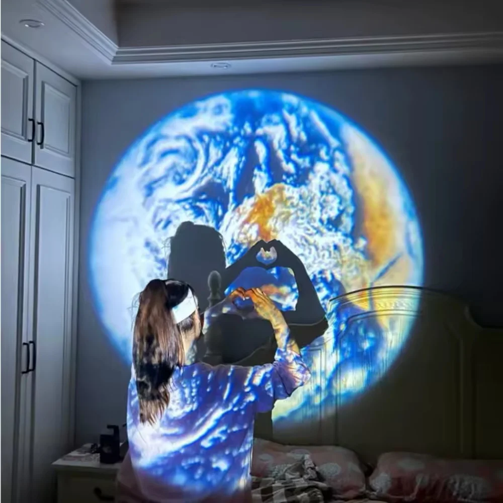 Earth Moon Light Ins Moon Projector Light Rechargeable Star Projector Planet Projector Led Star Galaxy Lamp Bedroom Background - Image 2